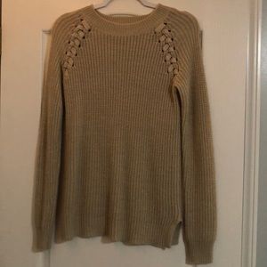 Long sleeve tan knit sweater